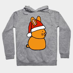 Christmas Bunny Rabbit in a Santa Hat Hoodie